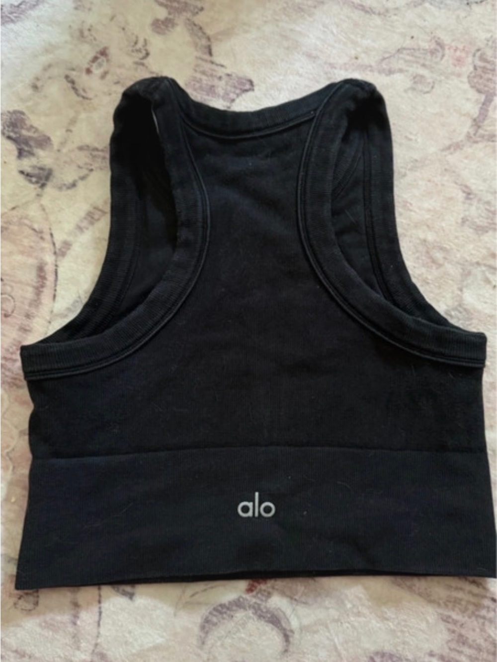 ALO Yoga Black Racerback Sports Bra Top